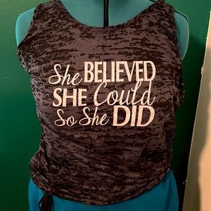 Tank top XL work out she believed she could